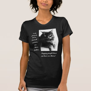 Funny Cat Shirt, happy people wear cat hair! T-Shirt
