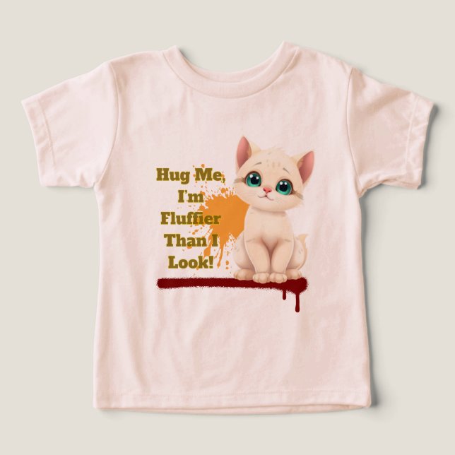 Funny Cat Shirt, Kawaii Animal Tee (Design Front)