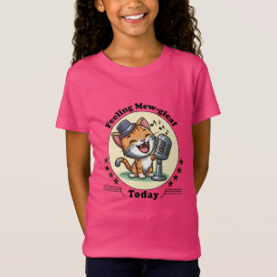funny cat singing T-Shirt