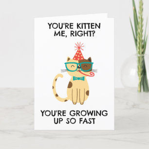 funny cat son birthday cards