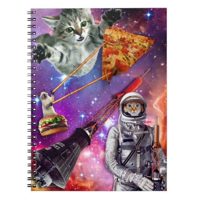 Funny Cat Space Federation Notebook (Front)