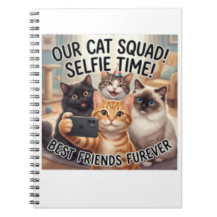 Funny Cat Squad Selfie Journal