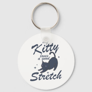 Funny Cat Stretch Shirt – Cute Kitty Yoga Gift Tee Key Ring
