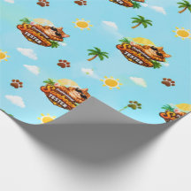 Funny Cat Summer Gift Wrapping Paper