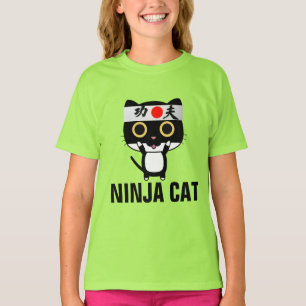 Funny cat T-shirts for kids NINJA CAT