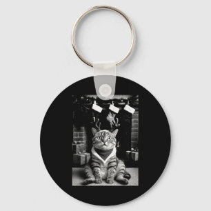 Funny Cat Taking A Selfie Christmas Xmas Pyjamas H Key Ring