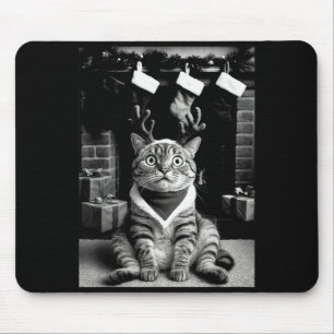 Funny Cat Taking A Selfie Christmas Xmas Pyjamas H Mouse Pad