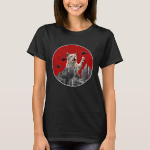 Funny Cat Tee depicting a cat wreaking havoc in th