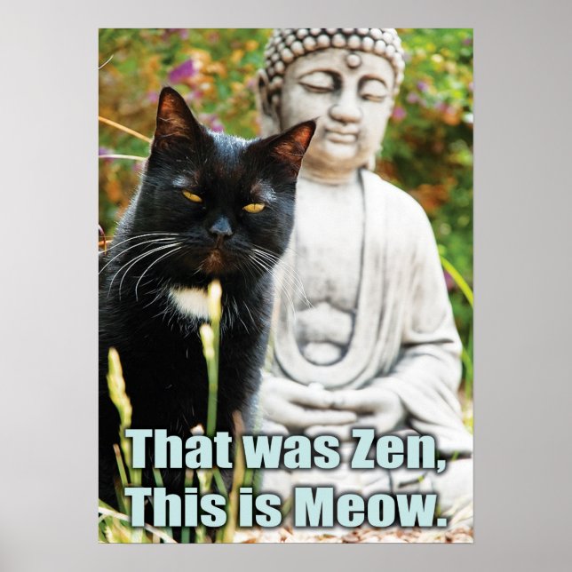 Funny Cat - That was zen, this is meow Poster (Front)