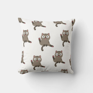 Funny Cat Throw Pillow