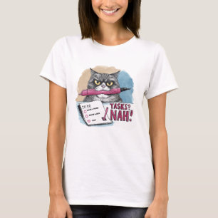 Funny Cat To-Do List T-Shirt