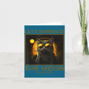 Funny Cat Total Solar Eclipse Embrace Card