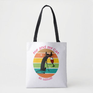 Funny Cat			 Tote Bag