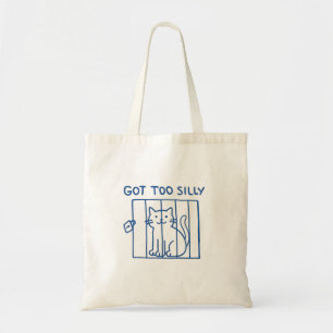 Funny Cat Tote Bag – Got Too Silly Minimalist 