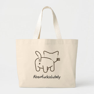 Funny Cat Tote with Attitude – Absofuckinlutely