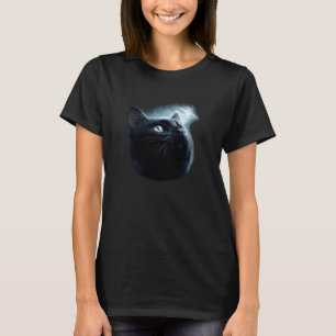Funny Cat UFO Space Moon T-Shirt