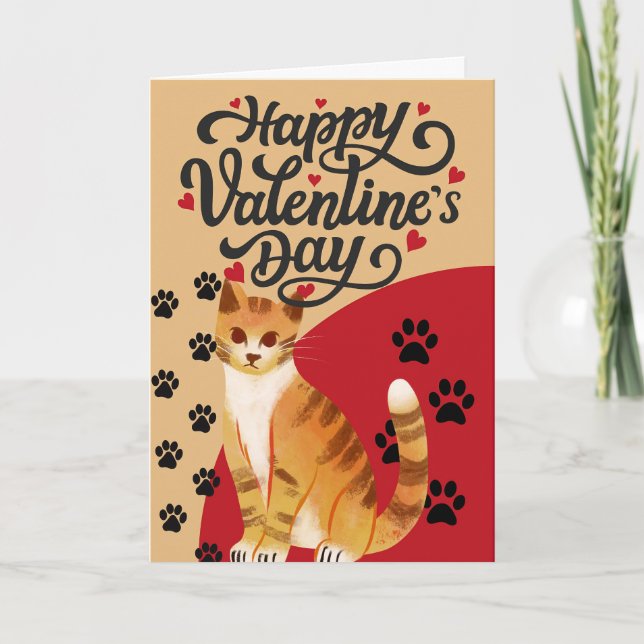 Funny Cat valentine's day cards (Front)