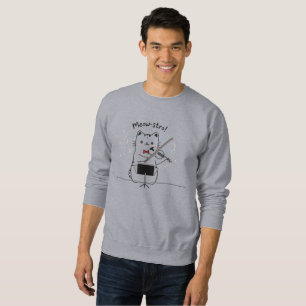 Funny Cat Violin Player Violinist Musician  Sweatshirt