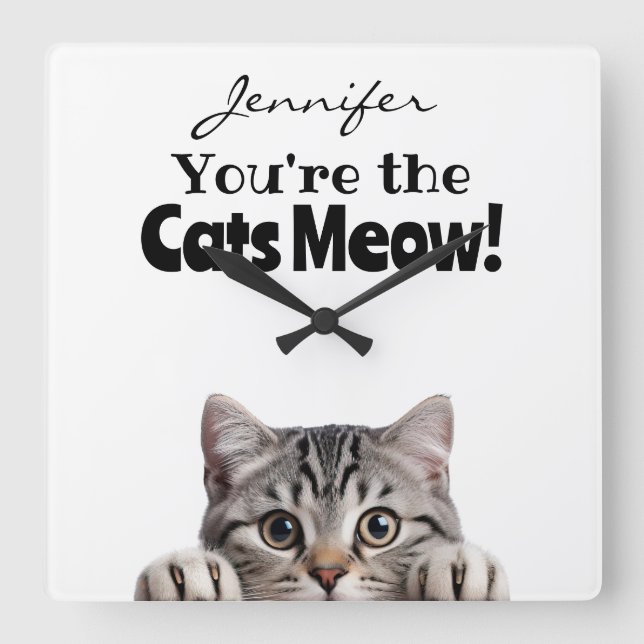 Funny Cat Wall Clock (Front)