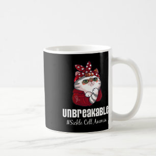 Funny Cat Warrior Unbreakable Sickle Cell Anaemia Coffee Mug