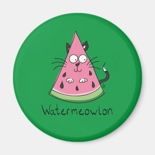 Funny Cat Watermelon Cute Kids Magnet