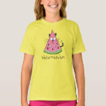 Funny Cat Watermelon Cute Kids T-Shirt<br><div class="desc">This adorable watermeowlon is here to say hello!  Perfect for a cat lover or watermelon fan or just a friend that likes to stay healthy,  eat fruit and laugh with their kitty cat!</div>