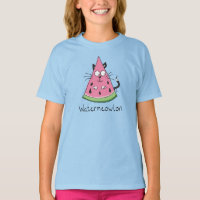 Funny Cat Watermelon Cute Kids