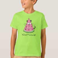 Funny Cat Watermelon Cute Kids