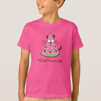 Funny Cat Watermelon Cute Kids