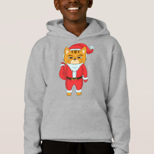 Funny Cat Wearing Santa Claus Costume Bag Silly