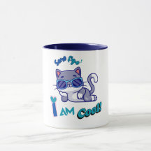 Funny Cat Wearing Sunglasses I am Cool 