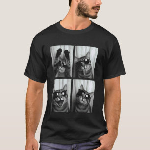 Funny Cat Wearing Sunglasses Selfie Photo Booth Cu T-Shirt