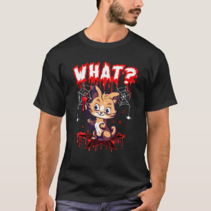 Funny Cat What Men Kids Women Halloween T-Shirt