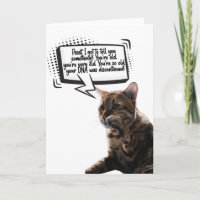 Funny Cat Whispering Birthday Greeting Card