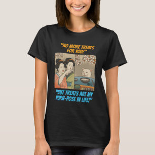 Funny Cat Women Black T-Shirt