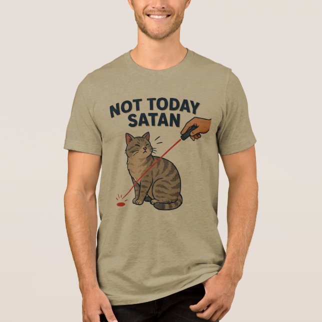 Funny Cat wont be tempted Tri-Blend Shirt (Front)