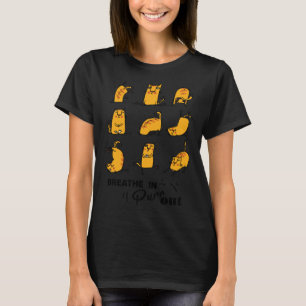 Funny Cat Yoga Breathe In Purr Out Meditation Kitt T-Shirt