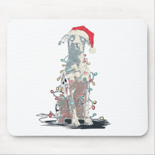 Funny Catahoula Leopard Dog Christmas Graphics Lig Mouse Pad
