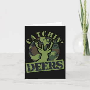 Funny Catchin' Deers Card