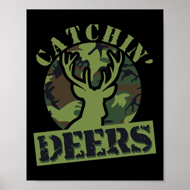 Funny Catchin' Deers  Poster (Front)