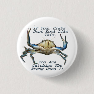 Funny Catching Crabs, Button Badge