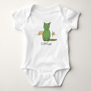 Funny Catcus Cactus Drawing Baby Bodysuit