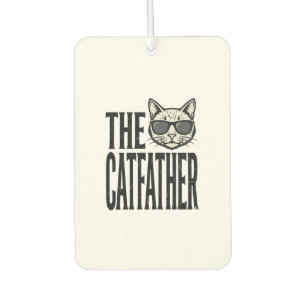 Funny Catfather Vintage Cat Quote Graphic Shirt_1 Car Air Freshener