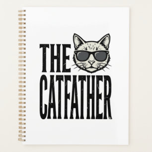 Funny Catfather Vintage Cat Quote Graphic Shirt_1 Planner