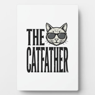 Funny Catfather Vintage Cat Quote Graphic Shirt_1 Plaque
