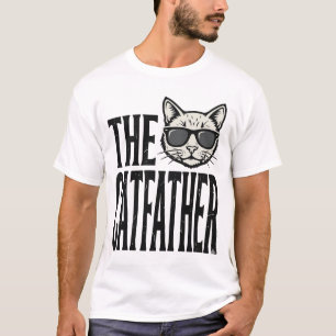 Funny Catfather Vintage Cat Quote Graphic Shirt_1 T-Shirt