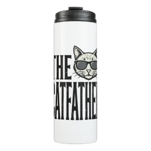Funny Catfather Vintage Cat Quote Graphic Shirt_1 Thermal Tumbler