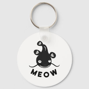 Funny Catfish Fishing Shirt - Catfish Meow Key Ring