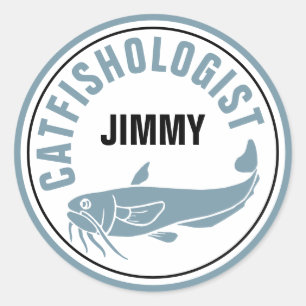 Funny Catfish Humourous Fishing Fried Recipe Cook Classic Round Sticker