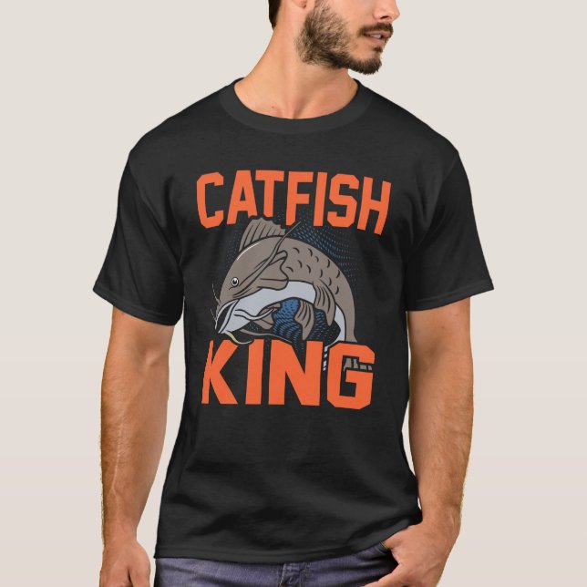 Funny Catfish King Fun Pun Catfish Meme T-Shirt (Front)